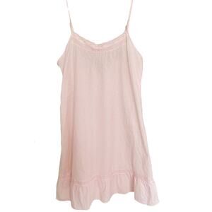 Miss Elaine Retro Pink Swiss Dot Chemise Nightie Medium
